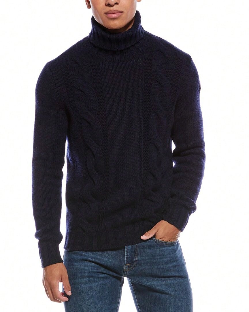 Moncler Wool & Cashmere-Blend Turtleneck Sweater - Blue - View 1