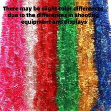 1/4 buc Coronițe de Crăciun din sârmă, Coronițe înfășurate în sârmă strălucitoare, Decorațiuni cu panglici, Agățători lungi strălucitoare pentru brad de Crăciun, Petreceri, Sărbători, Nunți, Zile de naștere, Balustrade de perete pentru brad (Din cauza fixării manuale, este posibil să existe o ușoară desprindere în timpul utilizării)