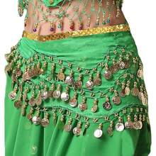 1pc Gold Trim Coin Waist Chain, Suitable For Beginner Jazz Dance, Belly Dance, Shiny Sexy Dance Practice Hip Scarf, BLINGBLING, Versatile For Daily Wear, Nightclub Stage Performance, Street Style, Festival Party Decoration