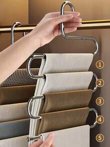 1 Móc treo quần bằng kim loại đa năng - Móc treo quần áo liền mạch bằng thép không gỉ sáng tạo mới & Giá treo váy đơn giản - Nhiều màu - Xem 4