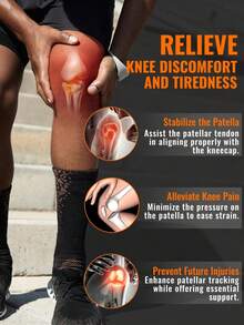 1-2-4Pcs Patella Tendon Support Belt, Knee And Patella Stabilizer Knee Belt Support, Suitable For Hiking, Football, Basketball, Running, Jumper Knee, Tennis, Volleyball And Squat ﻿ - Multicolor - View 5