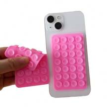 1pc Silicone Phone Sticky Grip Handle, Suction Phone Case Stand, Hands-Free Sticky Phone Handle For Selfie And Video, Mobile Finger Grip Stand