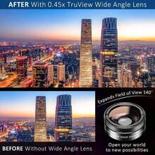 Kit de Lentes para Celular, 6en1 Lentes de Cmara para Telfono, Gran Angular de 140, Macro 25x, Ojo de de 205, CPL, Filtro Estrella, Filtro ND, Lentes Compatible con, - inicial - Ver 3
