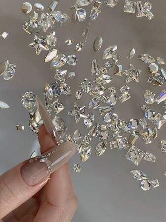 20/50 件合成锆石美甲水钻平底迷你小尺寸 5A 高品质超闪亮指甲眼钻石 DIY 装饰配件