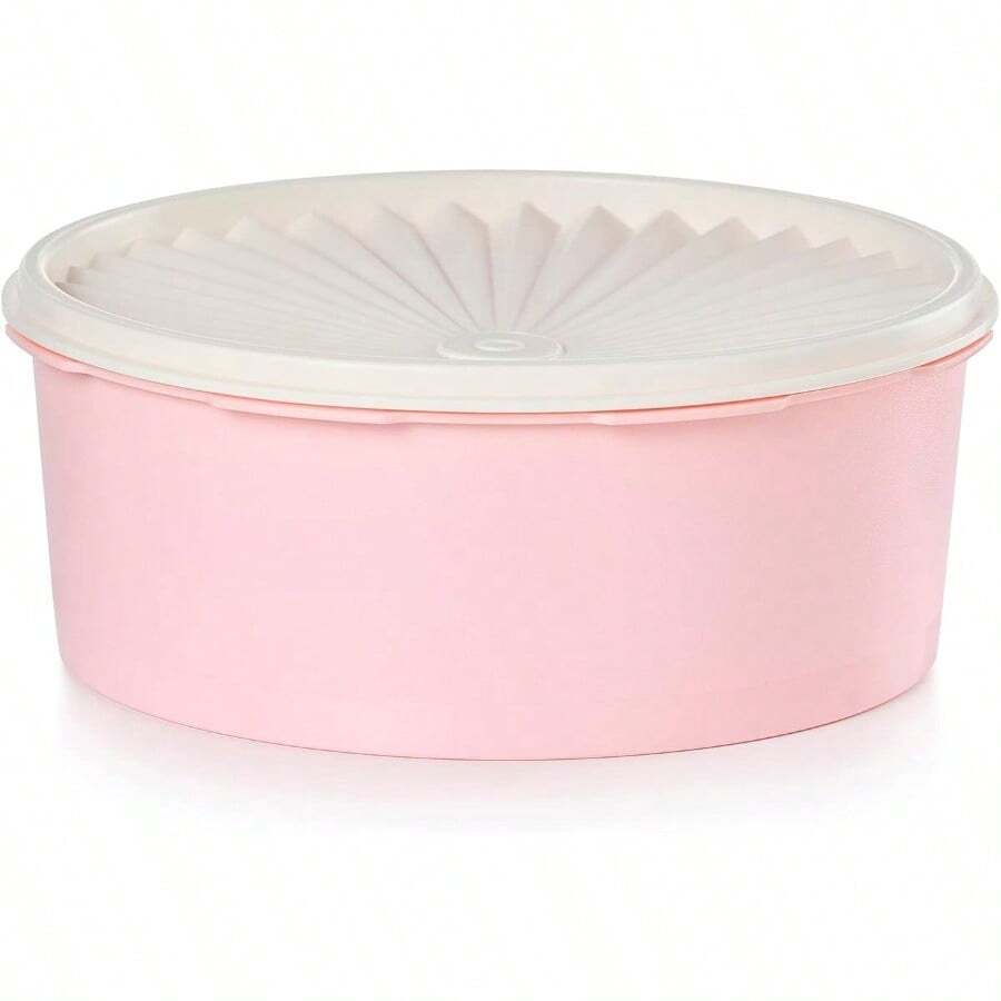 Tupperware Heritage Collection 7.6 Cup Cookie Canister Vintage Light Pink Color Dishwasher  And  Container 1.8 L - Pink - View 1