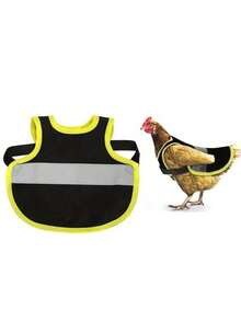 1 pieza Delantal reflectante de para pollo mascota - Alta luminosidad reflectante por la noche, protección de plumas, viaje talla grande para aves de corral