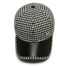Gorra de béisbol a cuadros de moda para mujer invierno mantener caliente gorra de  salvaje de calle a prueba de viento ONPH - Marrón - Ver 7