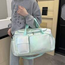 Bolsa De Viaje Separación Seca Y Húmeda Fitness Gym Deporto Gran Capacidad Gran Capacidad Durante La Noche Fin Semana Equipador Viajes Weekender Fitness Gym Sport Para Diariamente - Azul - Ver 8