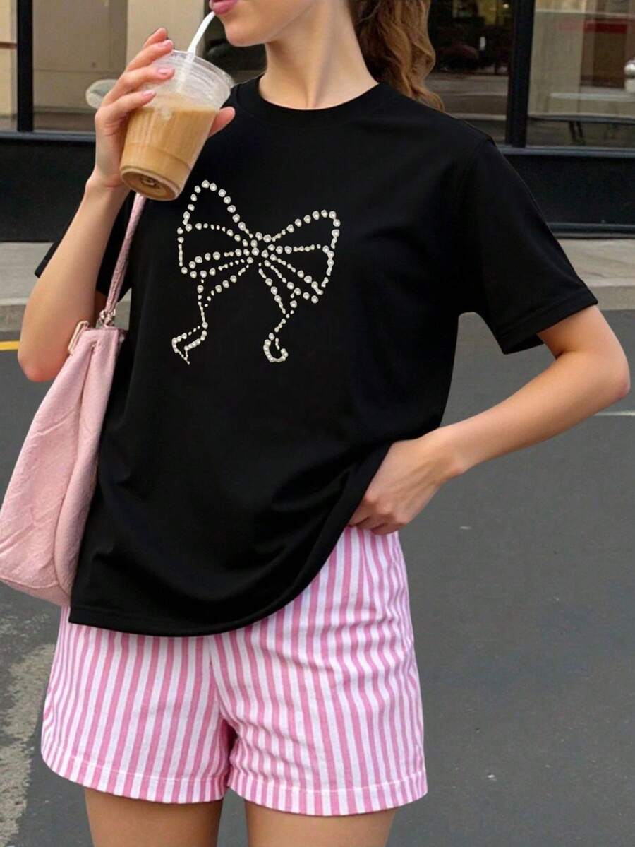 Women T-Shirts - 黑色 - 查看 1