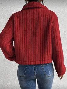 Women Coats - Red - View 2