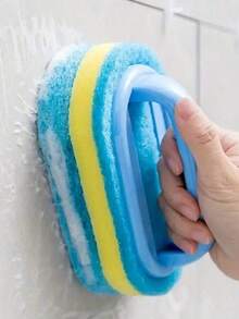 1 Set Cleaning Sponge Brushes With Handle, Kitchen Cleaning Sponge Wipes, Dish Washing Sponge Brush, Pot Brush, Durable Cleaning Sponge, Strong Decontamination, Cleaning Supplies, Powerful Bathtub, Tile And Kitchen Sponge Cleaner, Durable Dishwashing Tools, Highly Efficient Cleaning For Bathroom, Bathtub And Tile