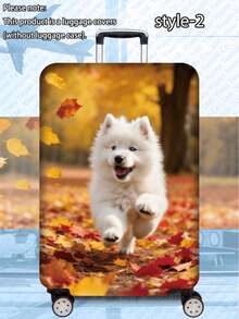 1 Pc 300g/M2 Cute Pet Travel Series Printed Pattern, Thickened Suitcase Protective Cover, Thickened Suitcase Accessories, Suitable For Business Trips, Vacations, Travel, Luggage Check-In, Back-To-School, Add Color To Your Suitcase. Suitable For 20-28 Inch Suitcases. - Multicolor - View 20