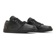 Nike Air Jordan 1 Low 'Triple Black' 2022 (Unisex) Black/Black/Black 553558-093 Autumn New - 黑色 - 查看 7