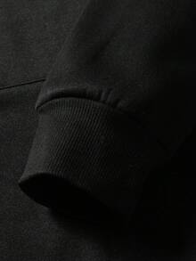 VUKOUK Men's Printed Hoodie Hooded Sweatshirt, Fashionable Printed Street Men's Hooded Sweatshirt, Personalized Hip-Hop Style Pullover, Multifunctional Drawstring Pocket Design, Autumn And Winter Clothing, Suitable For Casual Outdoor And Holiday Gift Giving DRAGON - Black - View 3