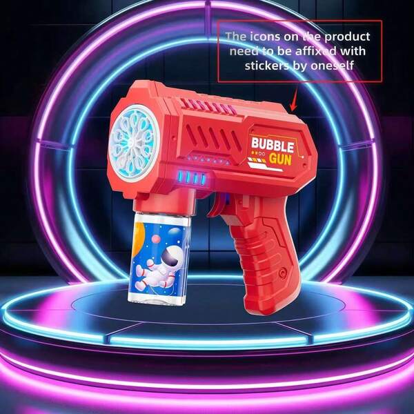 Pistola de bolhas automática de 1 botão, presentes para crianças, brinquedos ao ar livre, brinquedos de bolhas para meninos e meninas, presentes de aniversário, brinquedos de festa, pistola de bolhas portátil com luzes. Sem água com gás, sem pilhas, bastão de bolhas, pistola de água automática, brinquedo de bolhas, pistola de bolhas, máquina de bolhas, bolhas