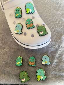 Kit 5 peças  Pins/Bottons Acrilico Para Babuche - Coleção Dino - Multicolorido - Visão 3