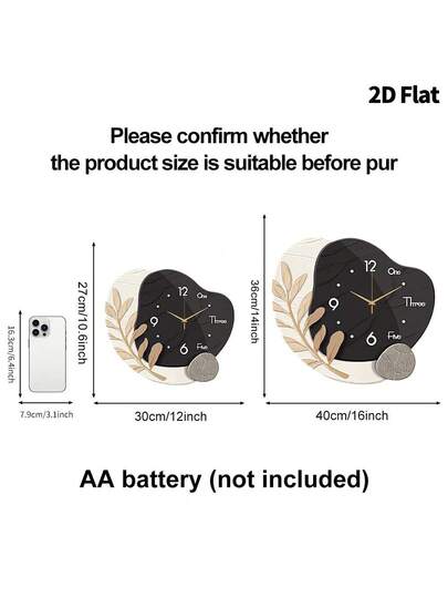 2D Flat 1pc Moderne Minimalist Home ation Creativity Wand Clock, Ultra Quiet Quartz Movement, No Ticking Sound, Painting Klok Living Room, Bedroom Office, able Watch, Unique Personalized, Clear Reading Time, In Bedroom, Studio, Ho Study, Kitchen Cafe, Perfect Family Friends view 5
