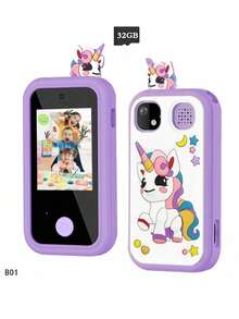 Kids Smart Phone Toys For Girls, 2.8" Touchscreen Kids Learning Play Toy Phone With Dual Camera, Game, Music Player, Christmas Birthday Gifts For Girls Age 3-10 Kids Toys Cell Phone