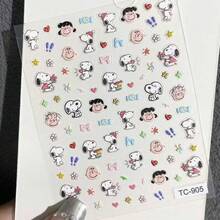 1 pieza Pegatinas de uñas 3D con relieve de  de dibujos animados lindos y encanto infantil [Aleatorio] - Multicolor - Ver 10