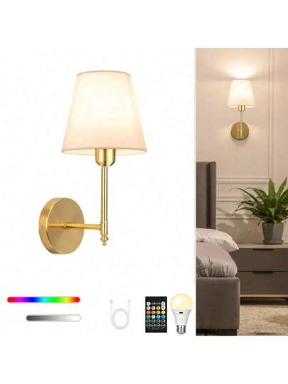 1200mAh Rechargeable Wireless Wand Lamp, Dimmable Detachable Verlichting Strip Remote Control, RGB s, Bedroom, Living Room Home Entrance ation view 8