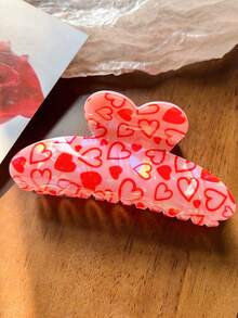 玫瑰心形发夹，情人节发饰，情人节装饰品，额头发夹，贴合头型，彰显个人风格，佩戴舒适，不刺激头皮。时尚高端。发夹，发夹固定器，发夹扣。情人节礼物，用于头发装饰。新款冬秋发夹。不刺激头皮。时尚爪夹，冬季发夹