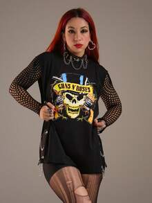 Guns Skull Chain Shirt - màu đen - Xem 1