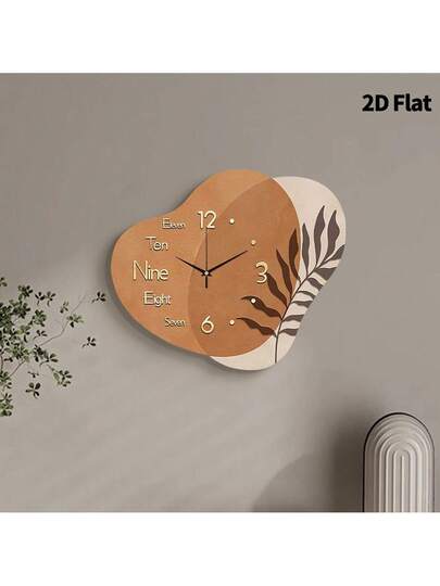 2D Flat 1pc Moderne Minimalist Home ation Creativity Wand Clock, Ultra Quiet Quartz Movement, No Ticking Sound, Painting Klok Living Room, Bedroom Office, able Watch, Unique Personalized, Clear Reading Time, In Bedroom, Studio, Ho Study, Kitchen Cafe, Perfect Family Friends view 8