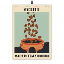 Italian Espresso Coffee Pot Beans Wall Art Wall Art Canvas Painting Poster And Prints Wall Pictures For Cafe Living Room Decor - Multicolor - View 16