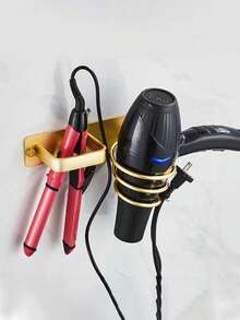 Giá đỡ máy sấy tóc phòng tắm, giá để đồ phòng tắm không cần khoan/có lỗ, giá đựng máy sấy tóc đa chức năng, giá đỡ máy uốn và duỗi tóc bằng hợp kim nhôm, phụ kiện phòng tắm mới - Nhiều màu - Xem 13