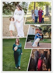 2025 Women's Plus Size Maxi Dresses For Curvy Women Casual Long Dress XL-6XL - 螢光黑+綠松石 - 查看 4