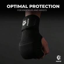 Premium Gel Inner Gloves - Quick Wrapping More Stability Gel Hand Wraps Boxing, Muay Thai, Martial Arts With Long Wrist Wrap - S 2.0 + Black - View 6
