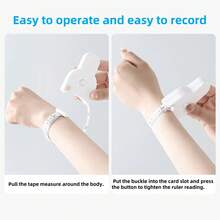 Self-Retractable Body Measuring Tape With Y-Shaped Handle - 60 Inch Soft Flexible Fiberglass Tape Measure For Accurate Weight Loss, Fitness, Sewing & Tailoring, Waist Arm Leg Chest Circumference Tracking - White - View 4