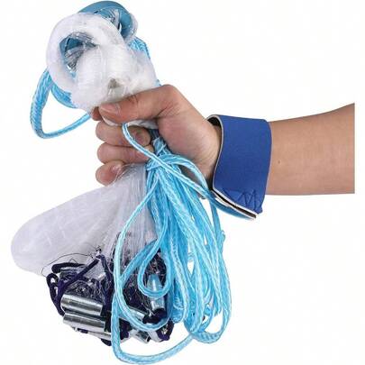 Red de pesca de lanzamiento manual de agua salada estadounidense, con pesos de zinc resistentes, trampa de cebo para peces con radio de 468 pies