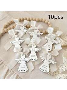 Baptism Angel Acrylic Mirror Custom Tag, Personalized Gift Tags, Baby Shower Name Tag, Baptism Name Tag, Name Tags For Favors,Engagement Favor Tags,Bridal Shower Favor Tags,Baby Shower Gift Tags,Welcoming Baby Party Decoration Tags,First Communion Favor Tags - Multicolor - View 24