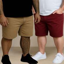 EVOLUTION PLAY Kit 2 Bermuda Shorts Twill Men's Plus Size 48 Or 58 Extra Large - Maple Persimmon - View 1