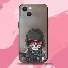 Funda de teléfono de silicona suave negra compatible con : Ghosts para iPhone 16, 15, 14, 13, 12, 11 Plus, Pro Max, XS, X, XR, SE, Mini, 8, 7, y compatible con los casos de 17, 17 Pro y 17 Pro Max - z8 - Ver 9