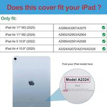 Funda compatible con iPad (A16) de 11.ª generación de 11 pulgadas de 2025, iPad de 10.ª generación de 10.9 pulgadas de 2022, funda protectora con soporte y carcasa trasera de PC translúcida, compatible con Touch ID, color azul marino. Compatibilidad: especialmente compatible con iPad (A16) de 11.ª generación de 11 pulgadas de 2025 (modelo: A3354, A3355, A3356)