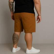 EVOLUTION PLAY Kit 2 Bermuda Shorts Twill Men's Plus Size 48 Or 58 Extra Large - Gray-ochre - View 8