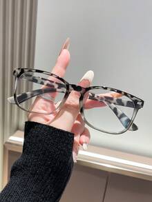 1/3 piezas Gafas de plástico geométricas de estilo vintage, elegante y sencillo, a juego con todo, básicas y casuales para mujer, para uso diario, viajes, oficina y lectura - Multicolor - Ver 4