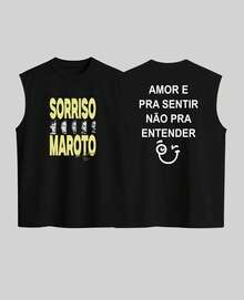Camiseta Regata Grupo Sorriso Maroto Antigas Despedida Pagode Samba Turnê - Preto - Visão 2