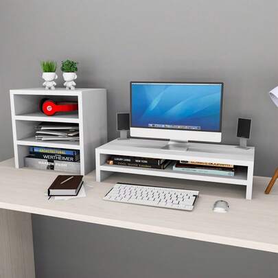 Suporte Base Para Monitor Organizadores Prateleira 100% Mdf Pronta Entrega - Envio imediato