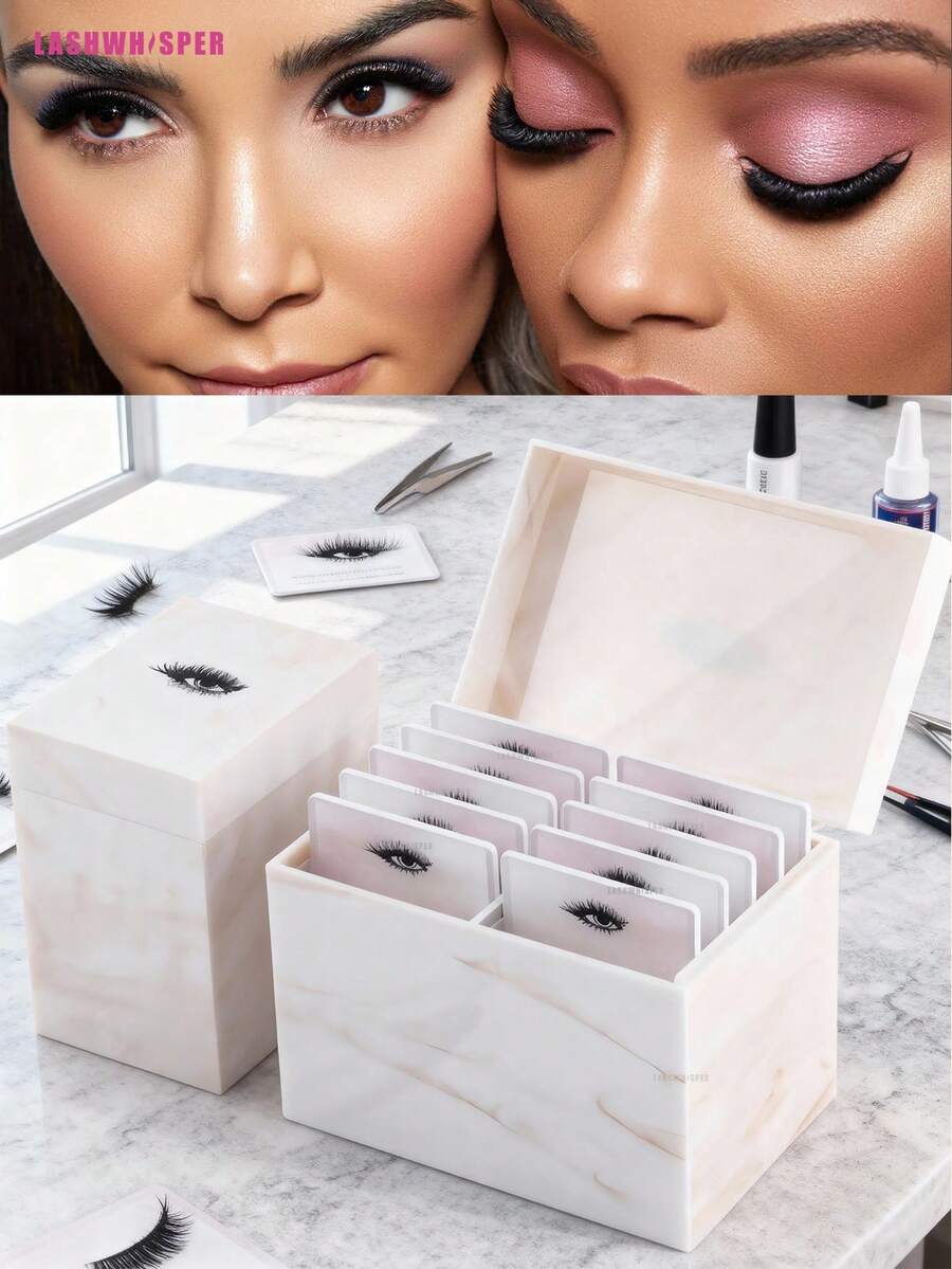 5/10 Layer Acrylic Eyelash Storage Box, Eyelash Organizer Box, Makeup False Eyelash Glue Tray Holder Display Stand For Eyelash Extension, Compact Packaging Display Rack With 5/10 Trays