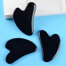 Gua Sha Facial Tools Black Guasha Tool Gua Sha Jade Stone For Face Skincare Facial Body Tensions Reduce Puffiness Festive Gifts