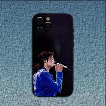 Singer M-Michael J-Jackson Phone Case Compatible With  16,15,14,13,12,11,Pro,X,XS,Max,XR,Plus,Mini Soft Black Cover, Cover Compatible With  17 Pro Max Case,  17 Pro Case,  17 Case,  16 Pro Max Case - z8 - 查看 6