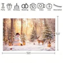1 خلفية "ستارة غابة عجائب الميلاد: رجال الثلج والأيائل والفوانيس تضيء سماء الشتاء، وتخلق جوًا دافئًا واحتفاليًا! الخلفية المثالية لجلسة التصوير الخاصة بك، وإضافة لمسة من الخيال إلى عيد الميلاد الخاص بك!" لافتة حفلة، متوفرة بأحجام متعددة - متعدد الألوان - مشاهدة 9