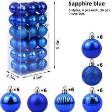 36pcs/Set Christmas Balls Set - Assorted Styles, Plastic Hanging Decorations For Christmas Tree, Bohemian Style, Ideal For Thanksgiving, Christmas Decorations, Scene Decor, Festivals Decor, Room Decor, Home Decor, Offices Decor, Theme Party Decor, Christmas Decor, Christmas Balls