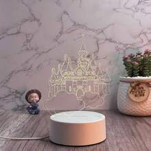 Creative 3D Stereo Night Light, USB Powered, Touch Switch, Three-Level Dimming, It Is An Ideal Choice For Birthday Gifts Or Holiday Gifts. - trắng - Xem 10