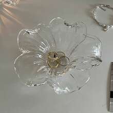 1个玻璃花朵烛台 法式复古装饰品 浪漫烛光晚餐烛台装饰 桌面树脂圣诞树圣诞老人烛台 圣诞派对装饰品 - 彩色 - 查看 6