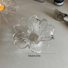 1个玻璃花朵烛台 法式复古装饰品 浪漫烛光晚餐烛台装饰 桌面树脂圣诞树圣诞老人烛台 圣诞派对装饰品 - 彩色 - 查看 8