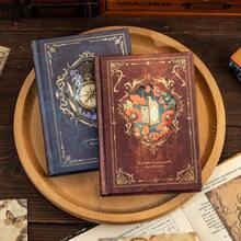 Album cu 192 de pagini/carte, seria Century Ode, carte creativă vintage maro, cu folie aurie, pentru scriere, accesorii pentru caiete, caiet decorativ DIY, colaj personalizat, poate fi folosit ca și cadouri sau premii pentru studenți - Multicolor - Vizualizare 12